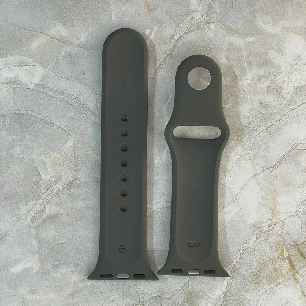 Apple Watch Sport Band 41mm S/M Grey Silicone Strap MKU93AM/A